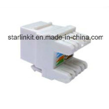 10g CAT6A UTP Keystone Jack 180 Degree for Information Outlet